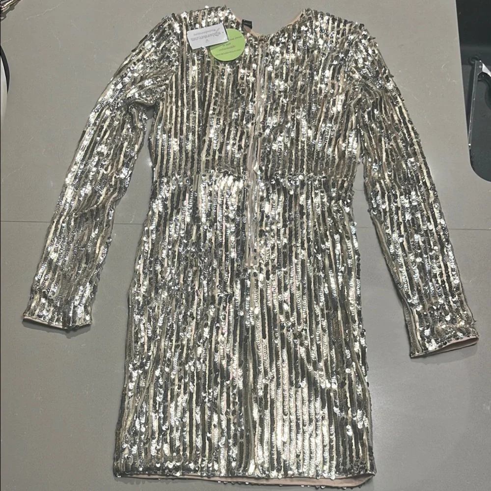 Windsor Gold Sequin Mini Dress size medium - Picture 2 of 3